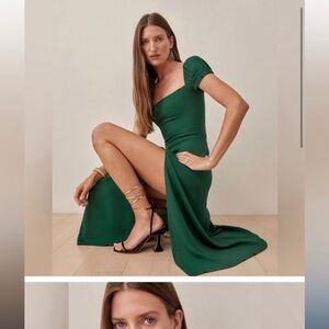 Reformation Green Midi Dress